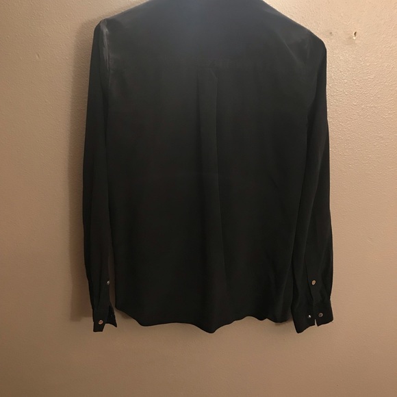 Black Silk Diane von Furstenberg Blouse - Picture 2 of 4